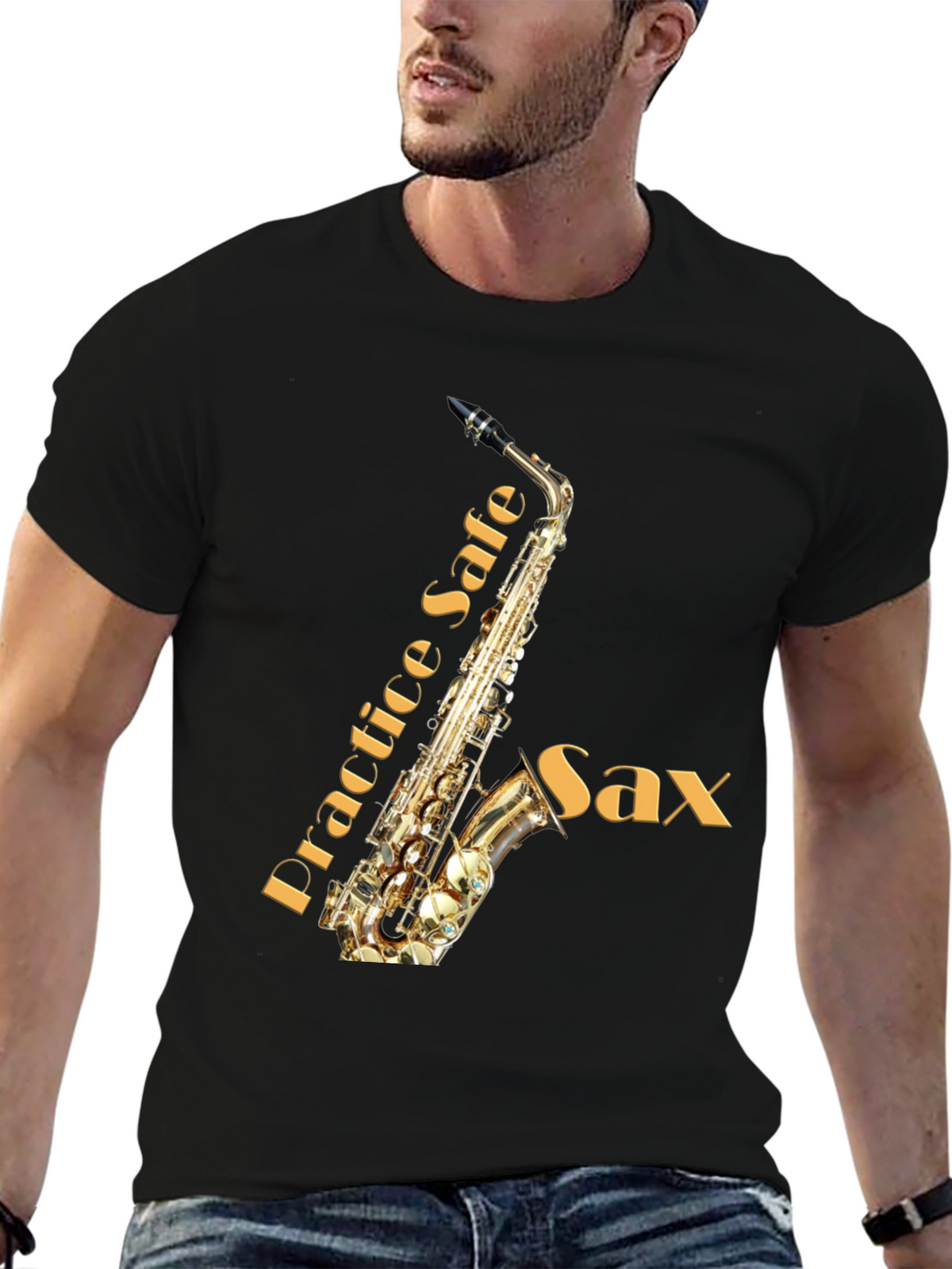 Practice Safe Sax T-Shirt - Musicians Tee