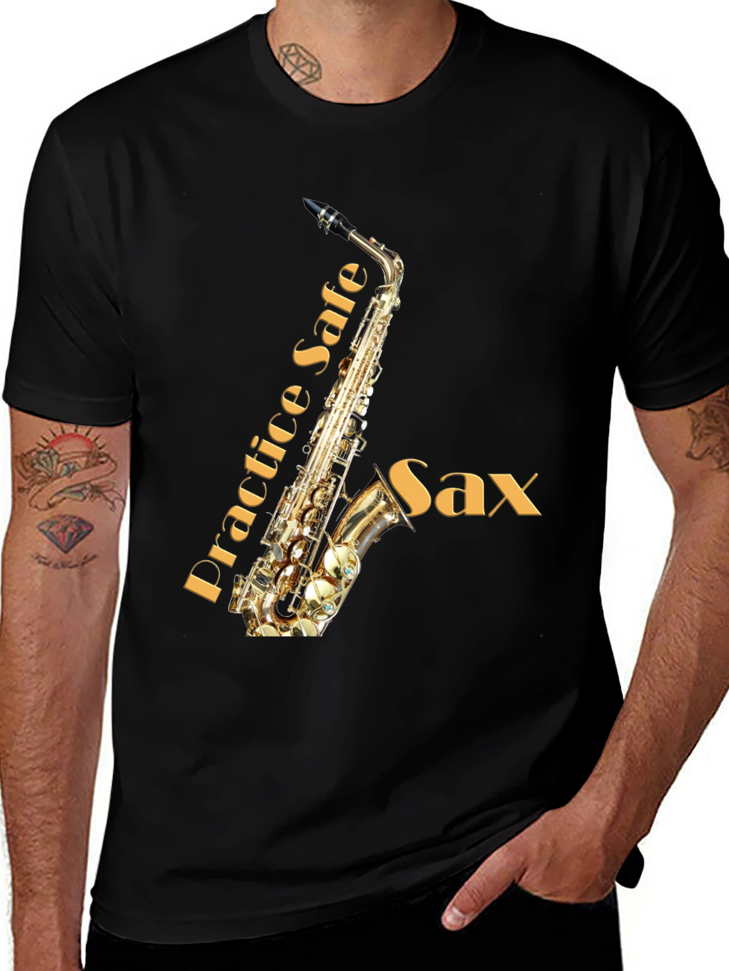 Practice Safe Sax T-Shirt - Musicians Tee