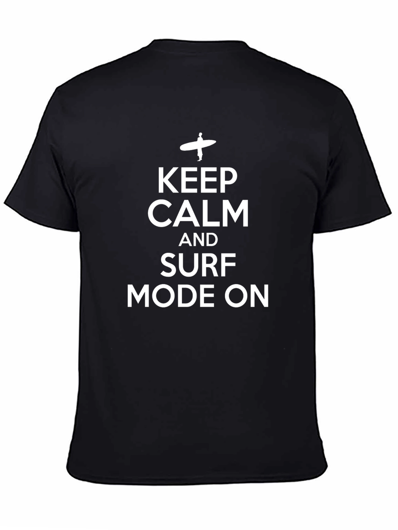 Keep Calm and Surf Mode On Black T-Shirt