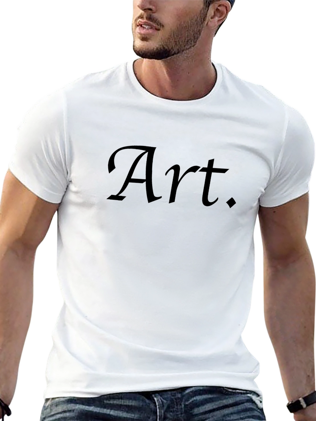 Stylish Art. Black Graphic Tee