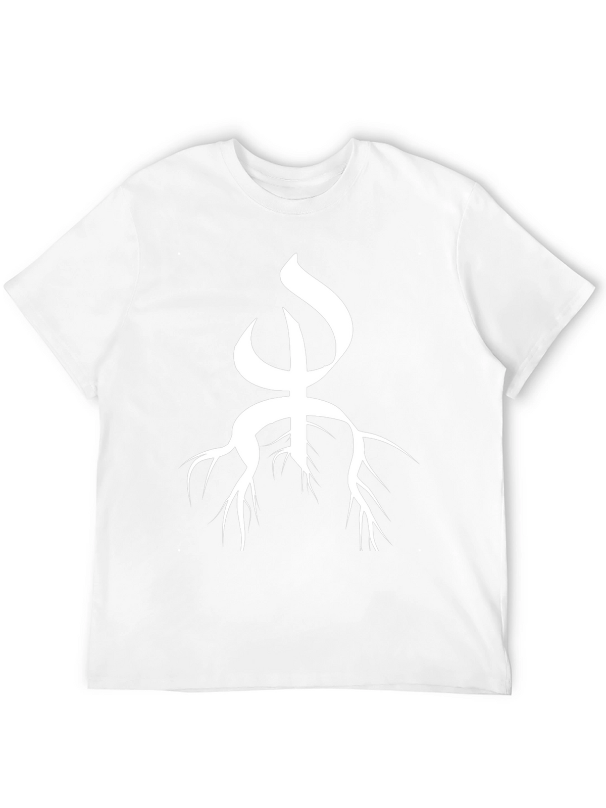 Unique White Symbol on Black T-Shirt