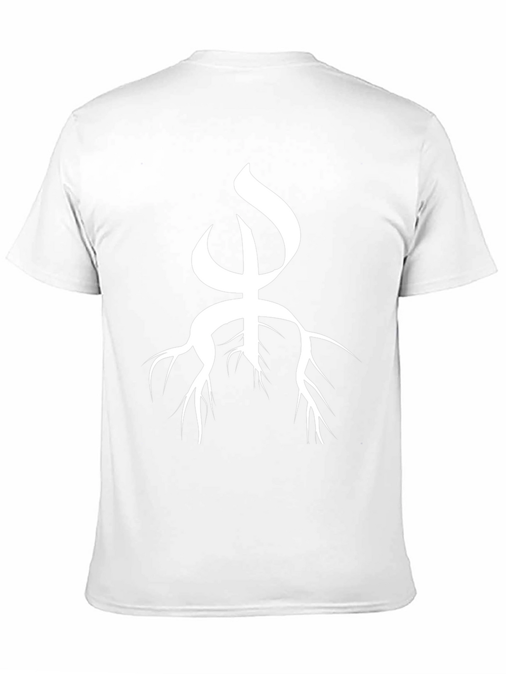 Unique White Symbol on Black T-Shirt