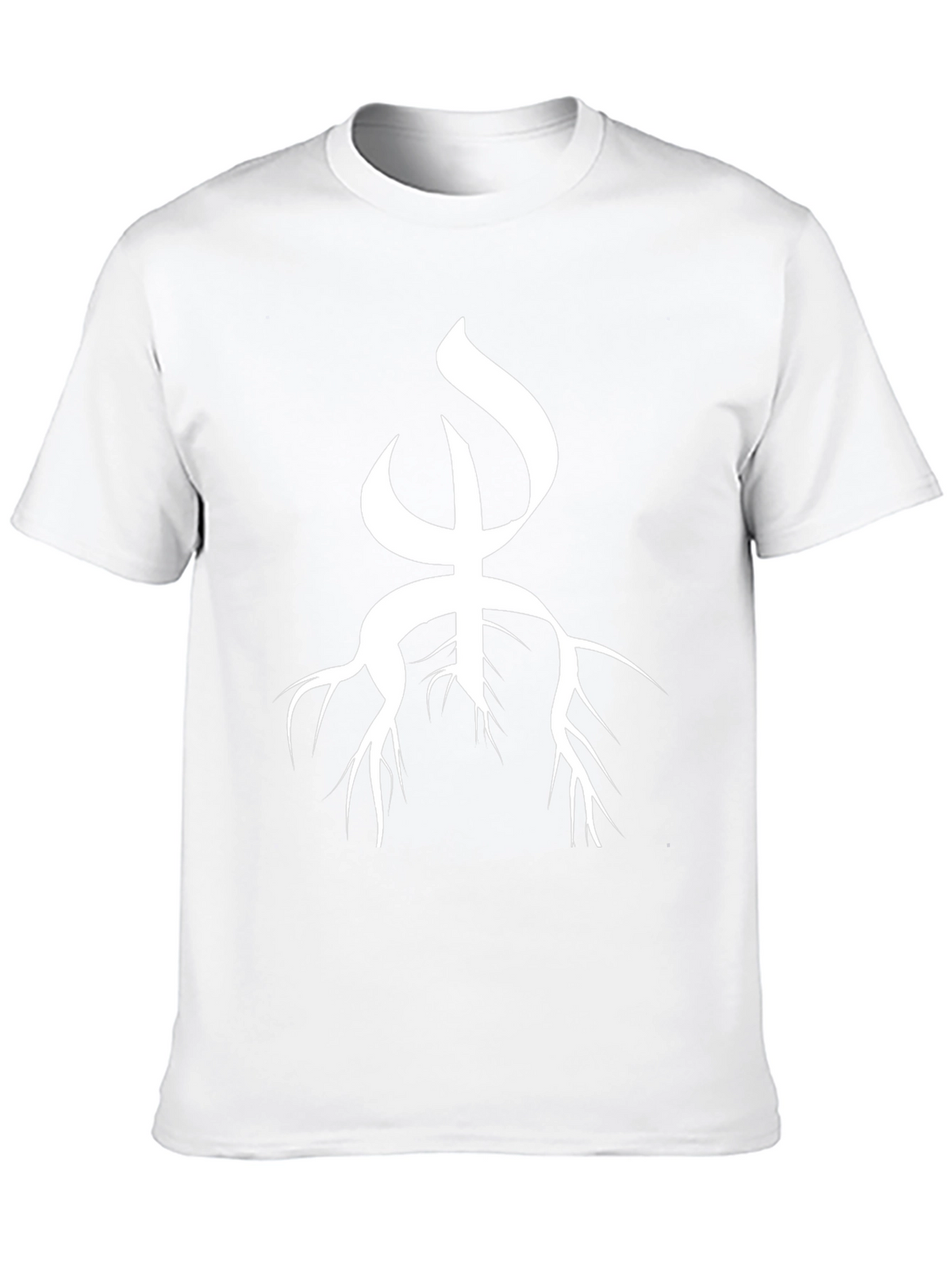 Unique White Symbol on Black T-Shirt