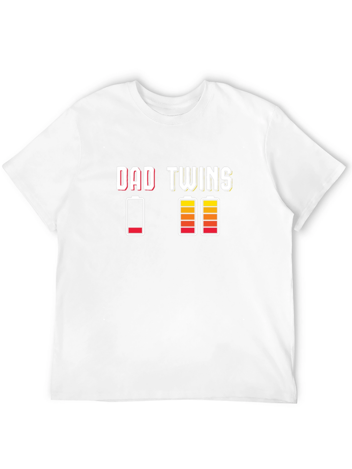 Dad Twins T-Shirt - Low Battery Funny Tee