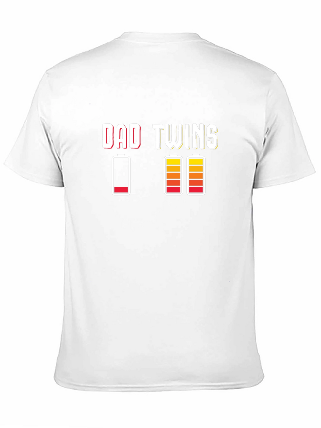 Dad Twins T-Shirt - Low Battery Funny Tee