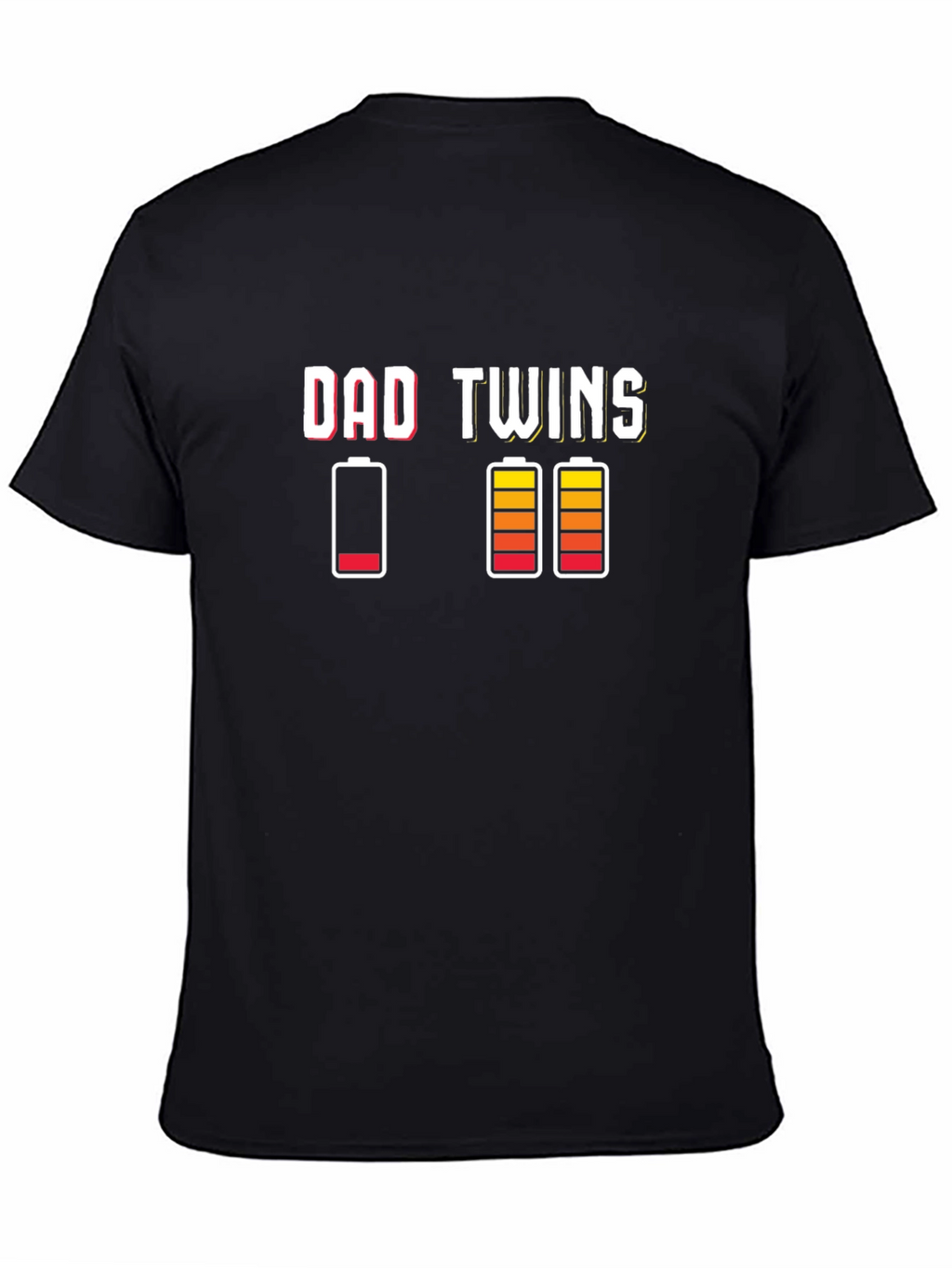 Dad Twins T-Shirt - Low Battery Funny Tee