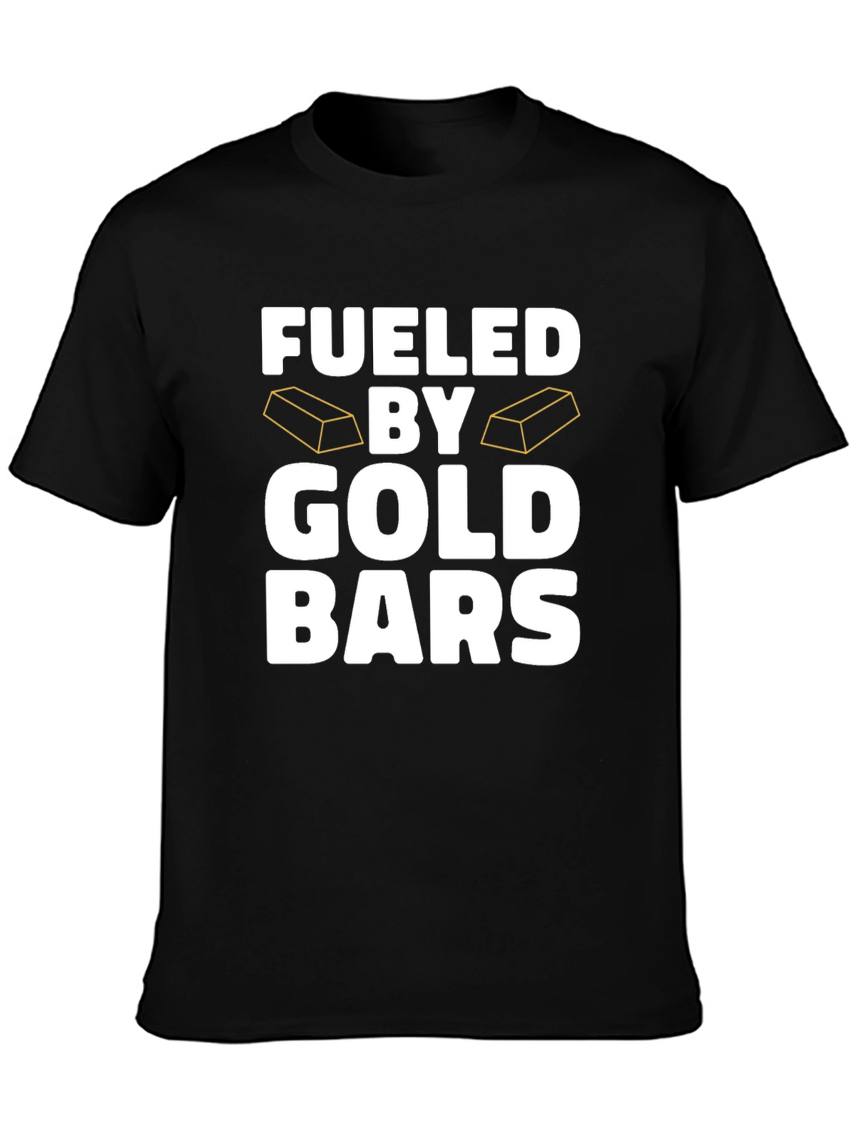 Fueled By Gold Bars Black T-Shirt