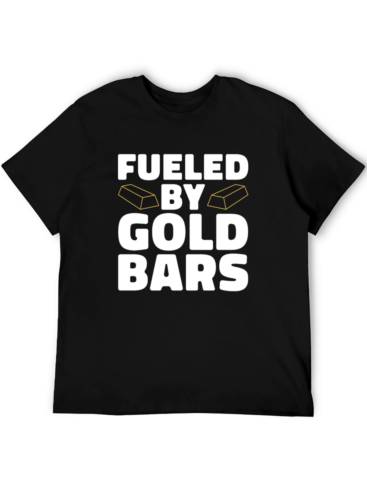 Fueled By Gold Bars Black T-Shirt