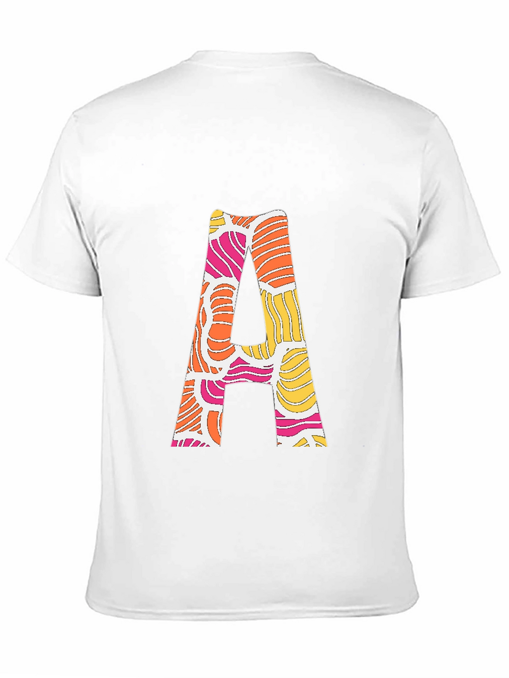 Retro Initial A Graphic Tee - Black