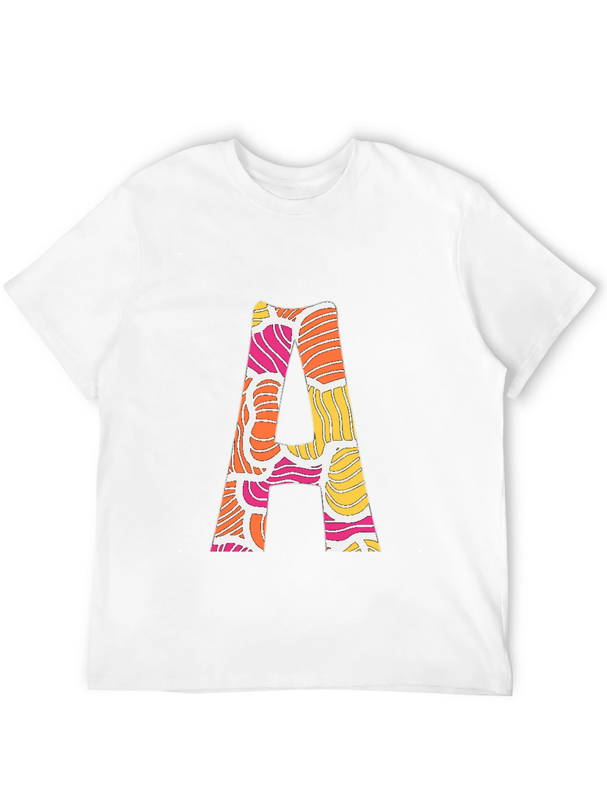 Retro Initial A Graphic Tee - Black