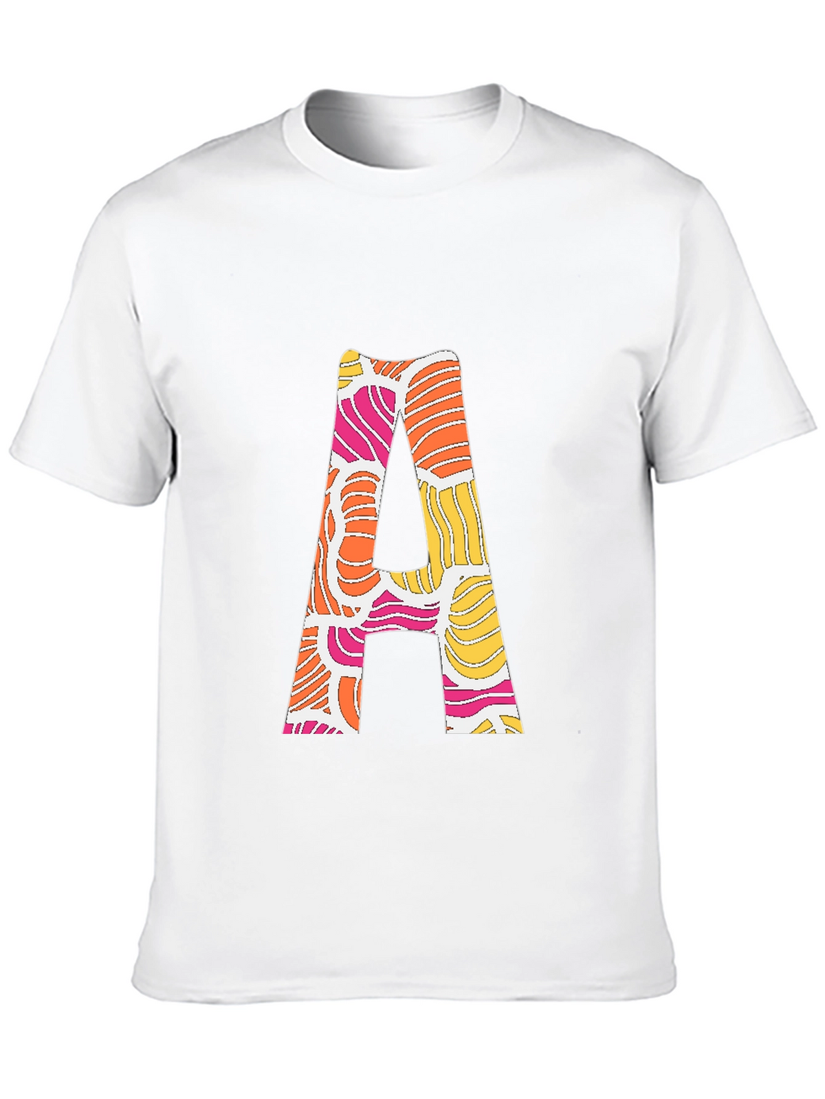 Retro Initial A Graphic Tee - Black