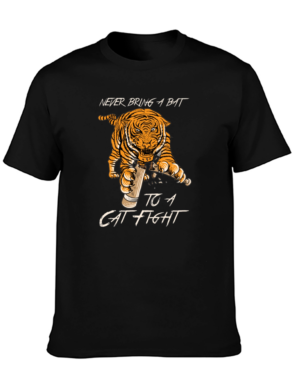 Never Bring a Bat Cat Fight T-Shirt