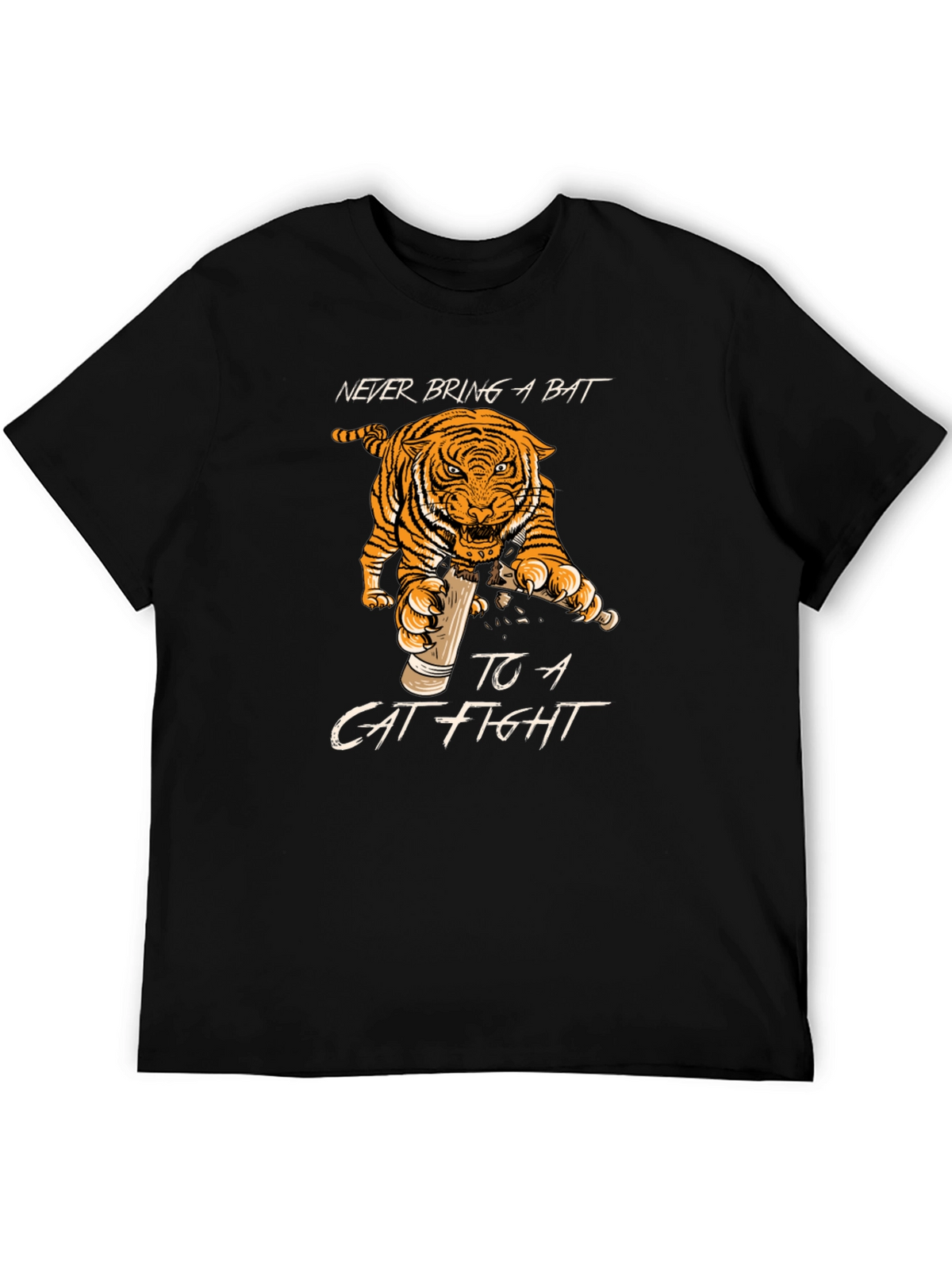 Never Bring a Bat Cat Fight T-Shirt
