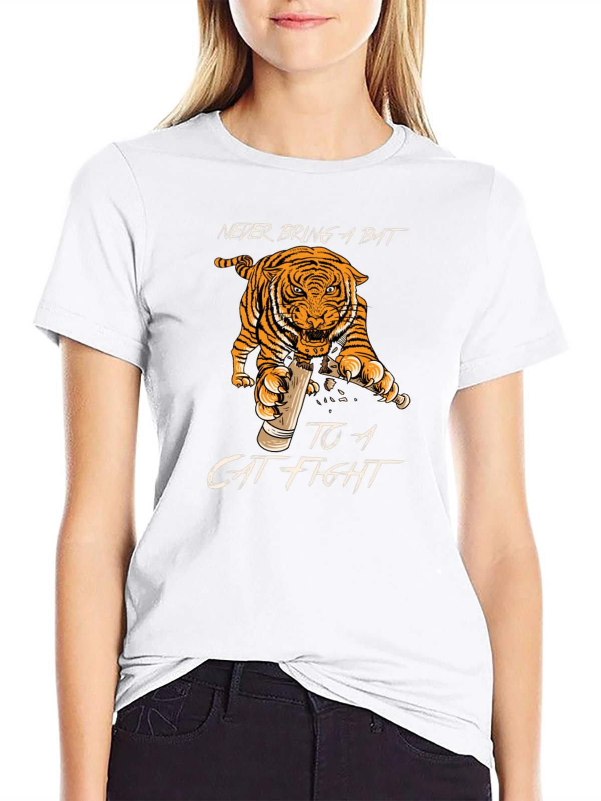 Never Bring a Bat Cat Fight T-Shirt