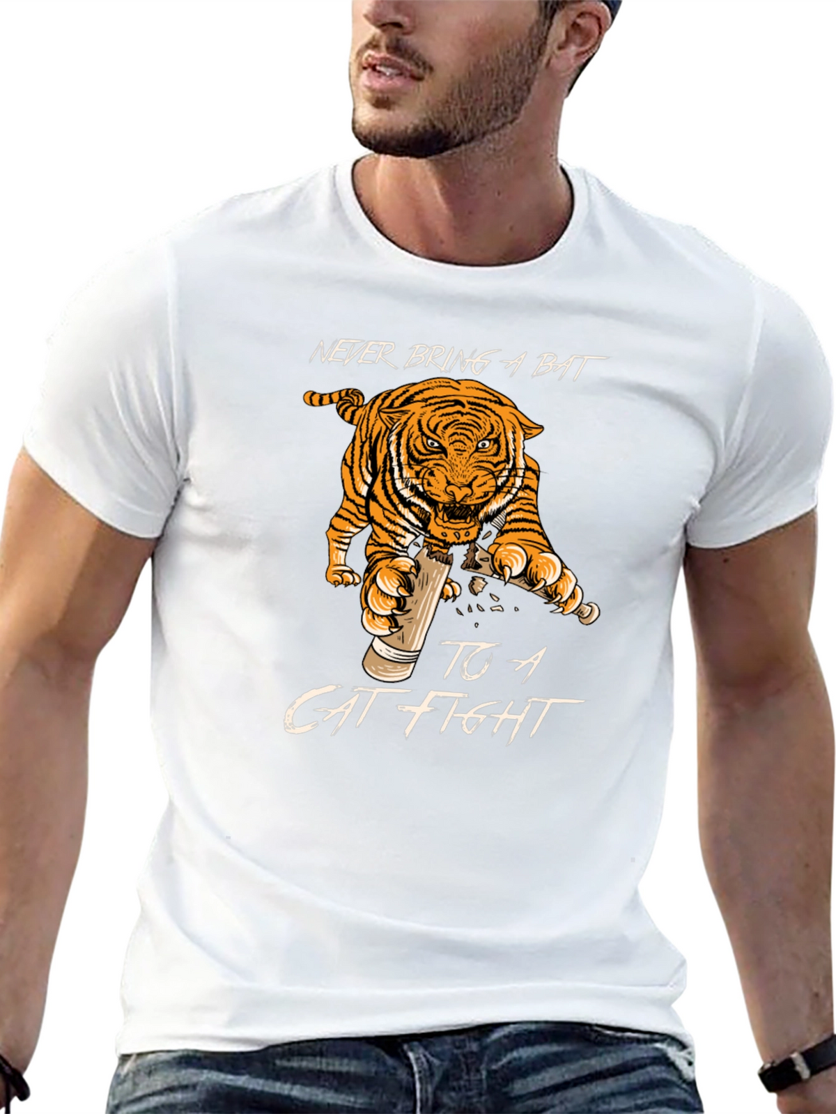 Never Bring a Bat Cat Fight T-Shirt