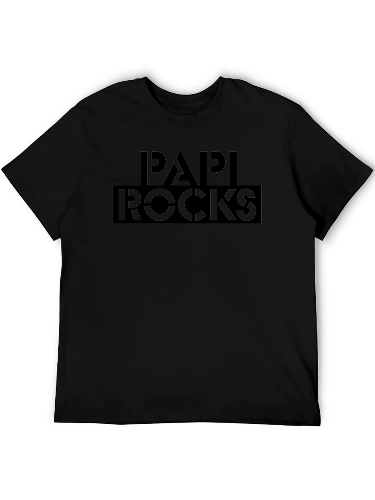 Papi Rocks Black Graphic Print T-Shirt