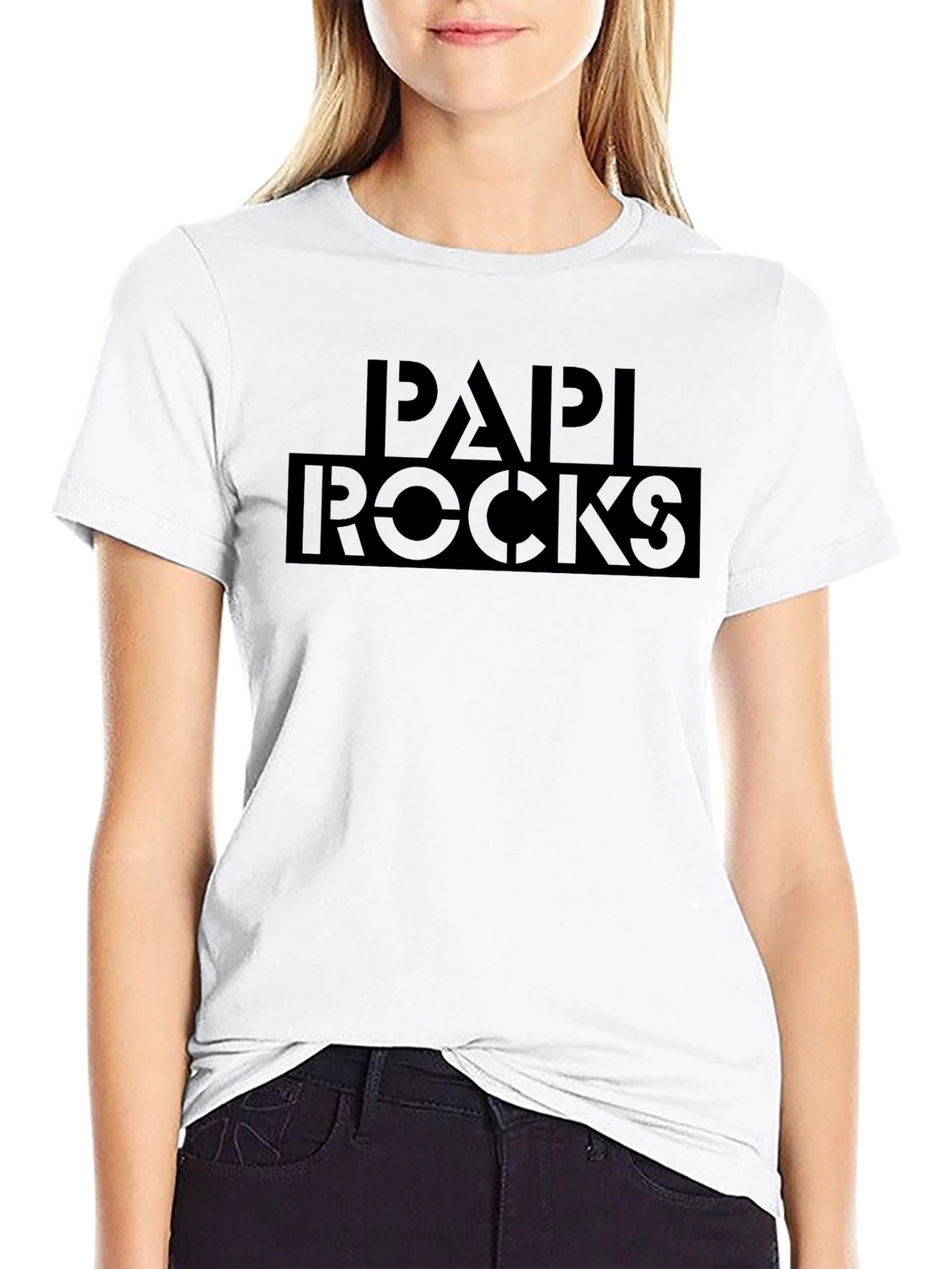 Papi Rocks Black Graphic Print T-Shirt