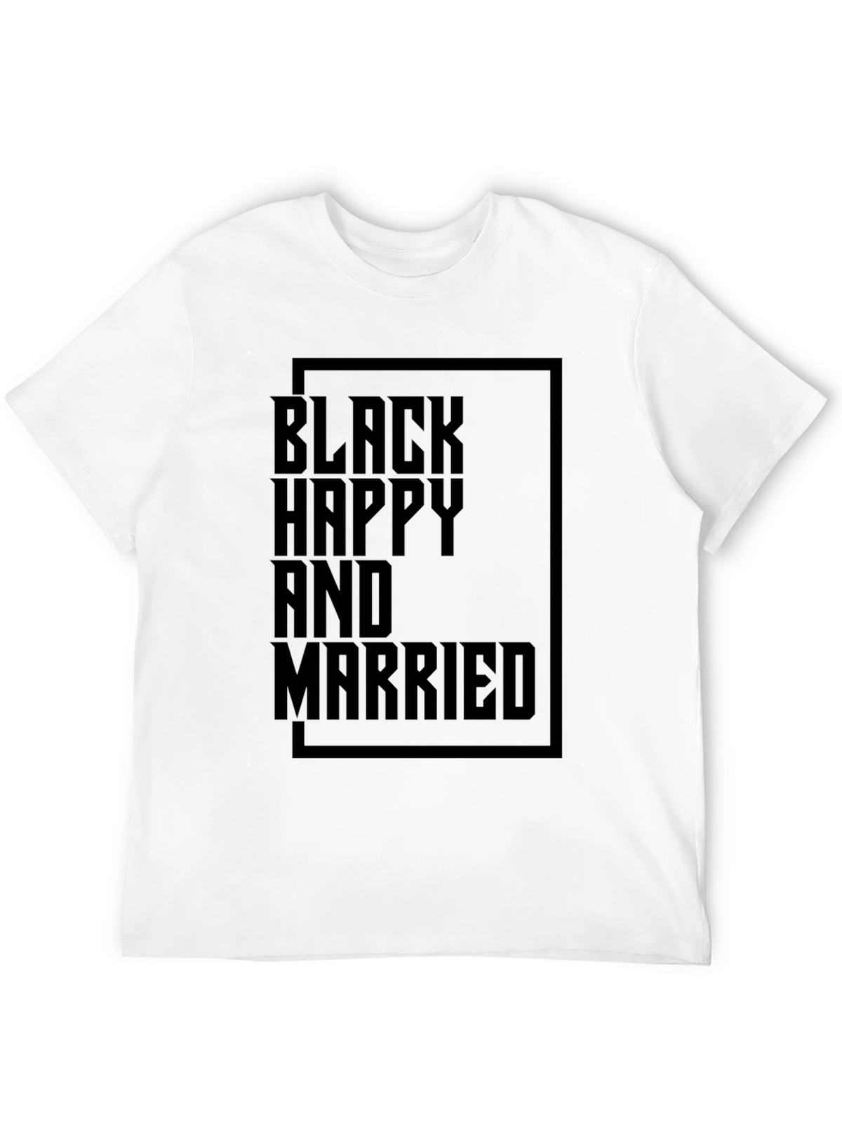 Black Happy and Married Graphic T-Shirt