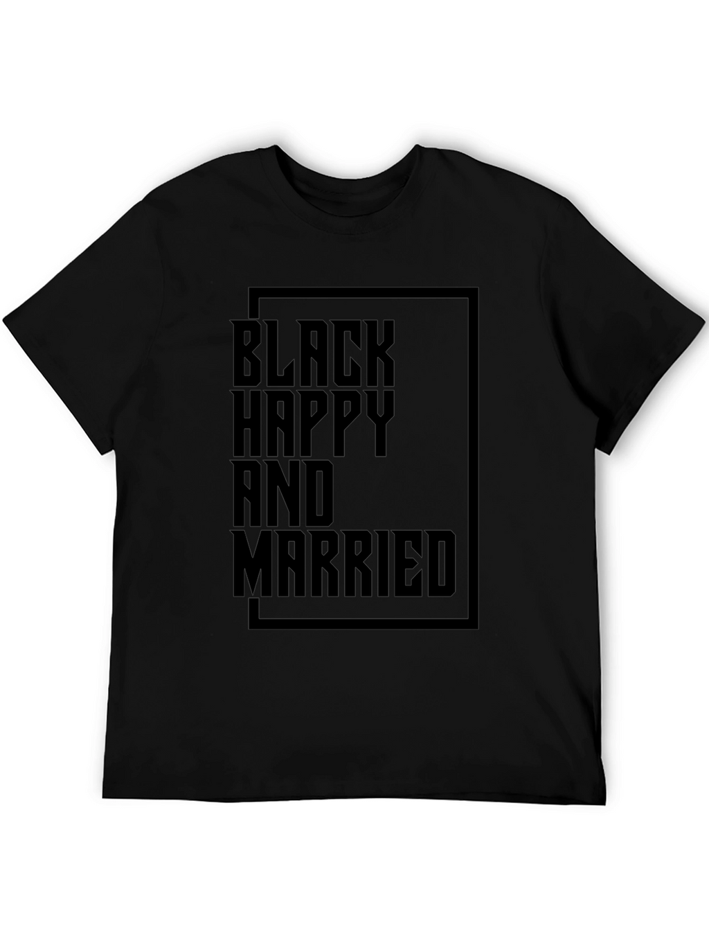 Black Happy and Married Graphic T-Shirt