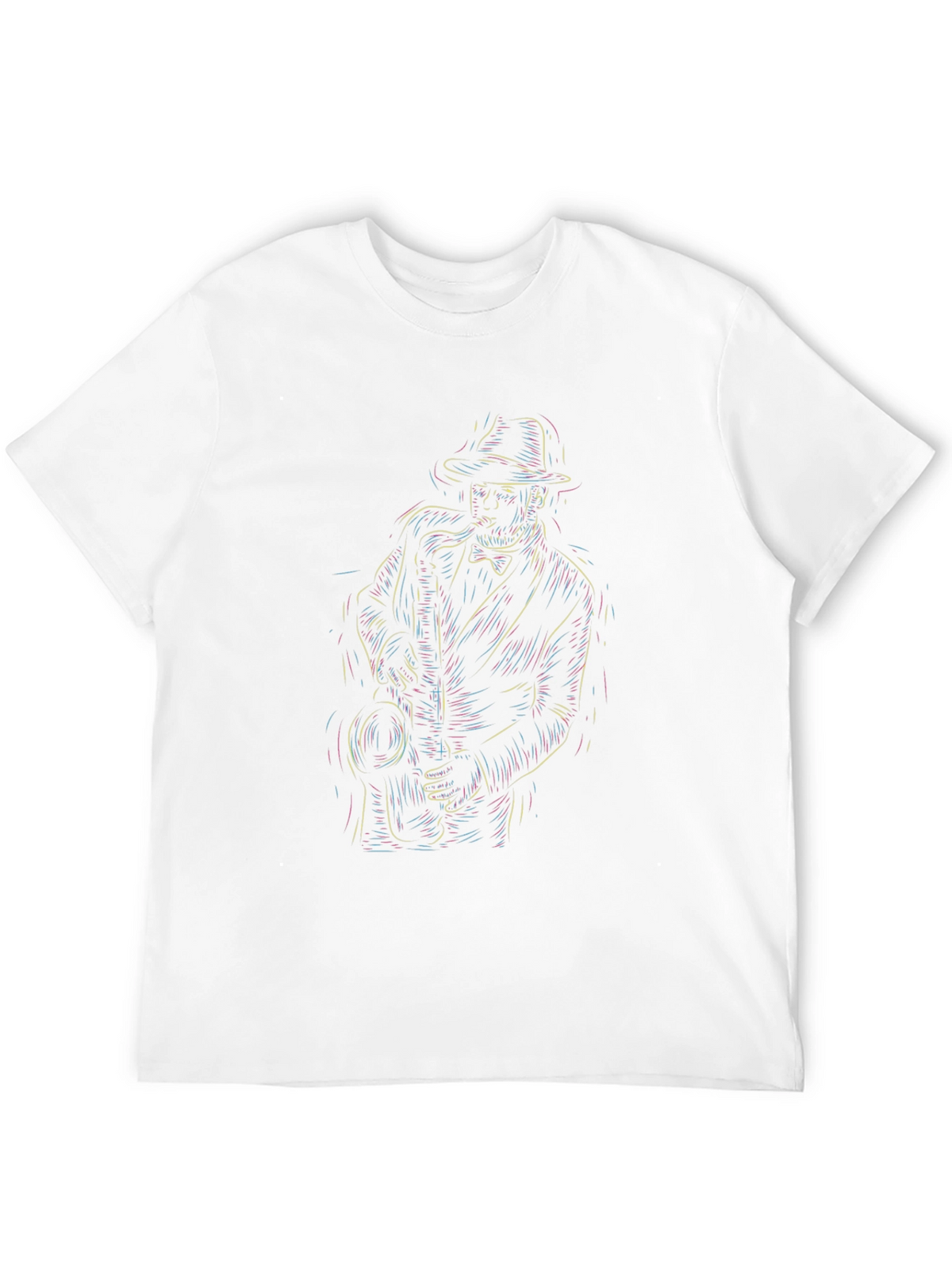 Cool Jazz Musician Graphic Tee - Black
