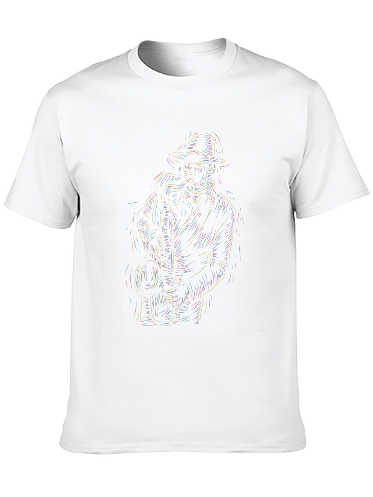 Cool Jazz Musician Graphic Tee - Black