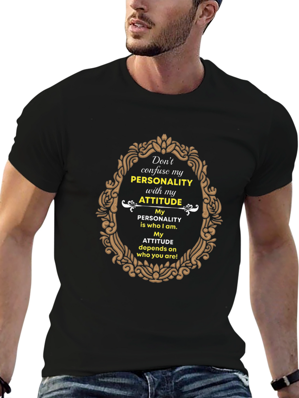 Personality Attitude Graphic Print T-Shirt