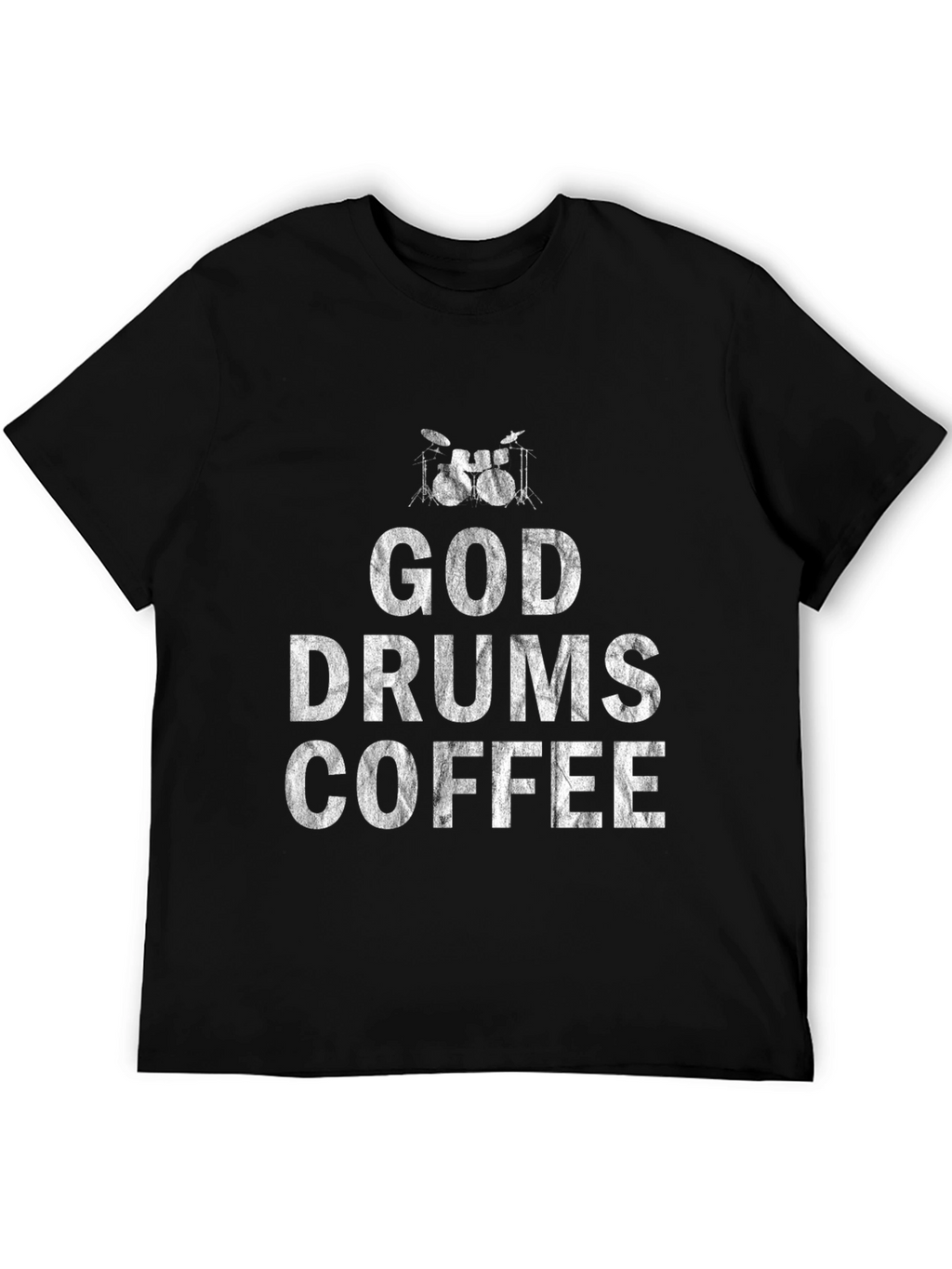 God Drums Coffee Black T-Shirt