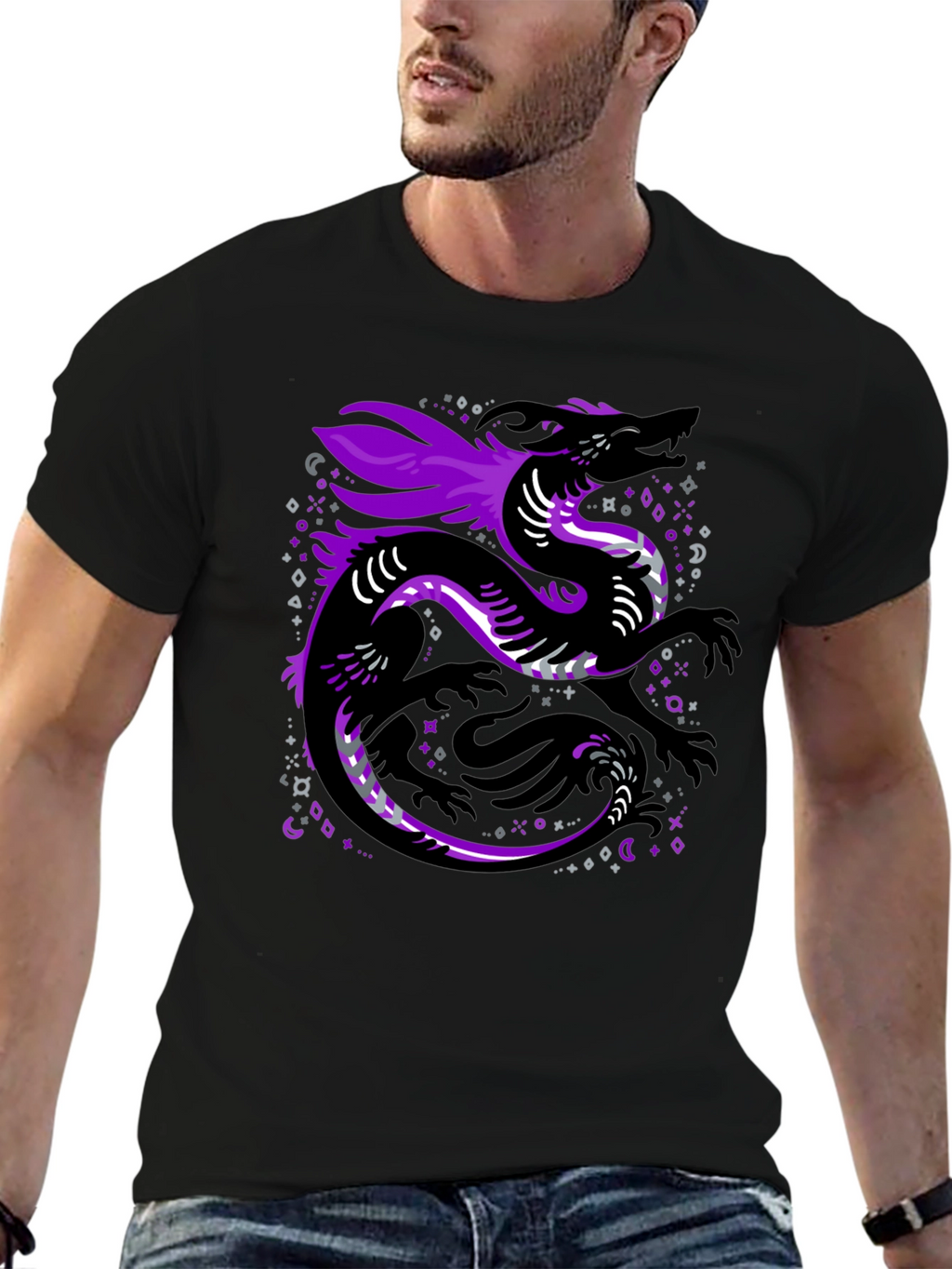Asexual Pride Dragon Graphic T-Shirt