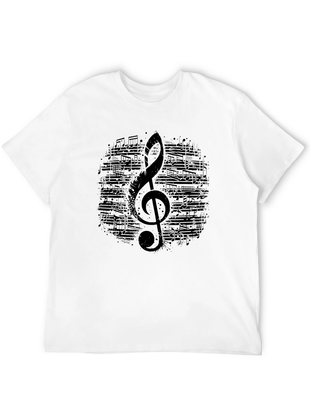 Musical Note Treble Clef Graphic T-Shirt