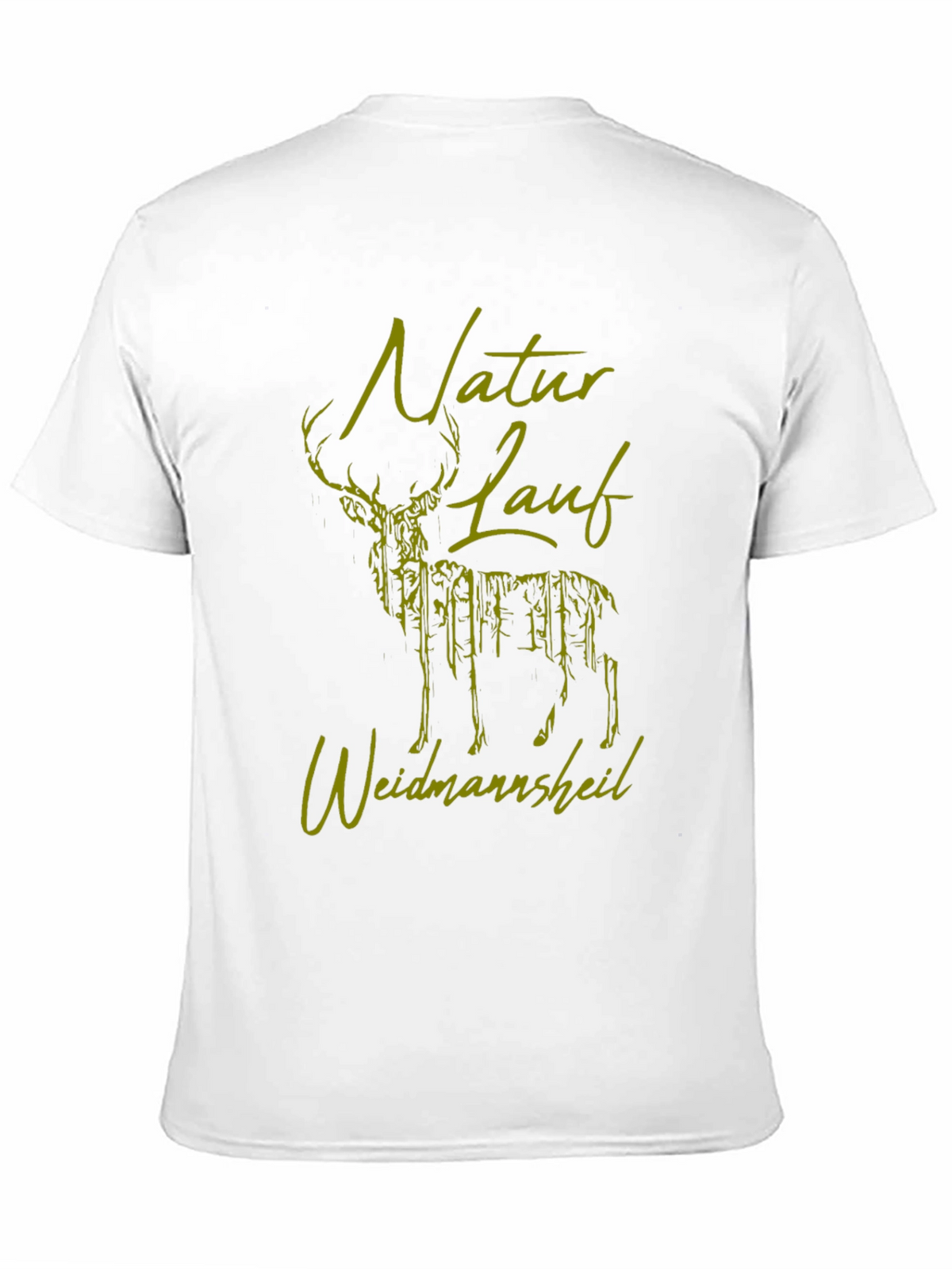Nature Run Deer Graphic Tee - Black