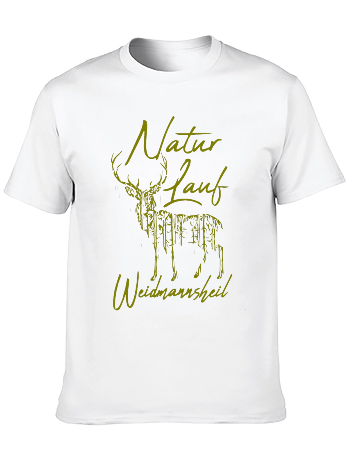 Nature Run Deer Graphic Tee - Black