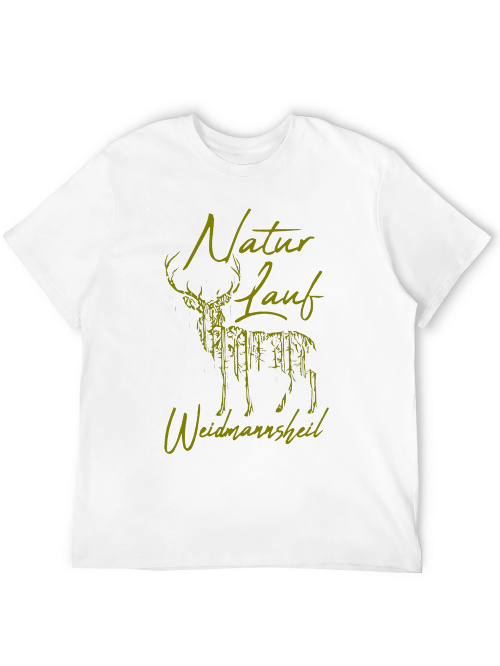 Nature Run Deer Graphic Tee - Black