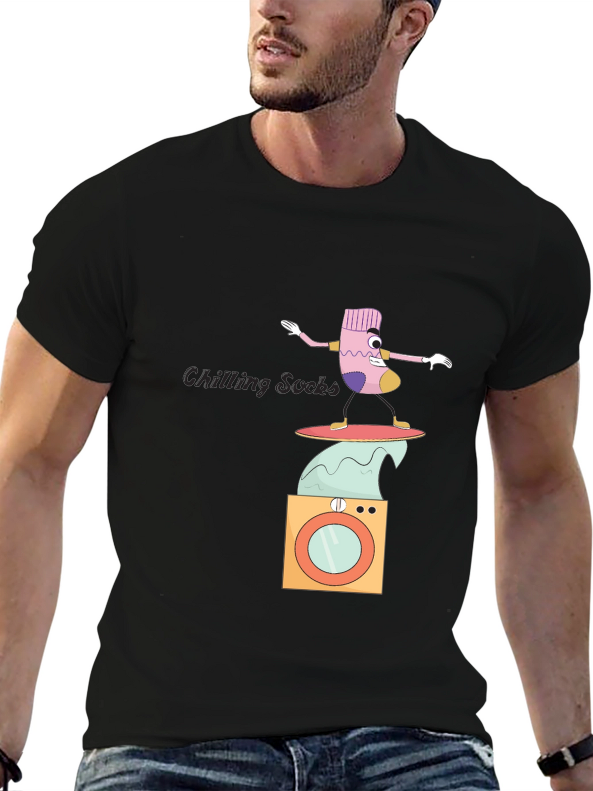 Surfing Sock Graphic Tee