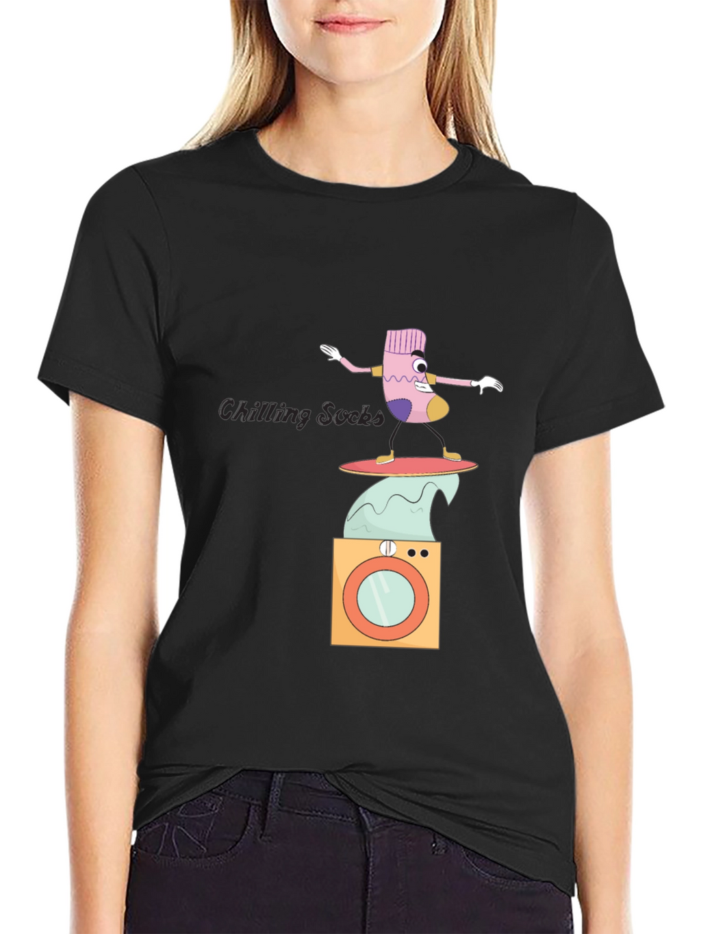 Surfing Sock Graphic Tee