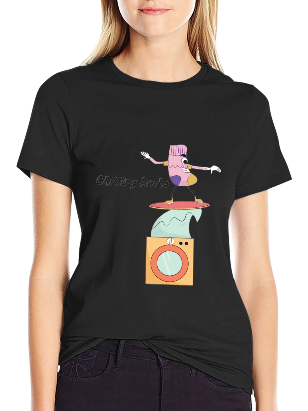 Surfing Sock Graphic Tee