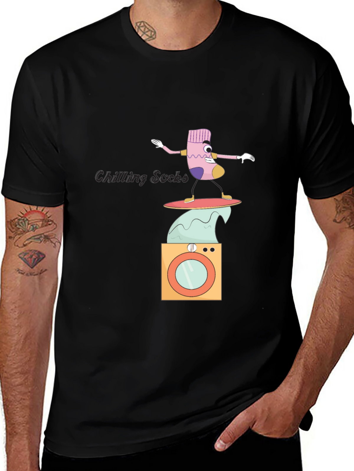 Surfing Sock Graphic Tee