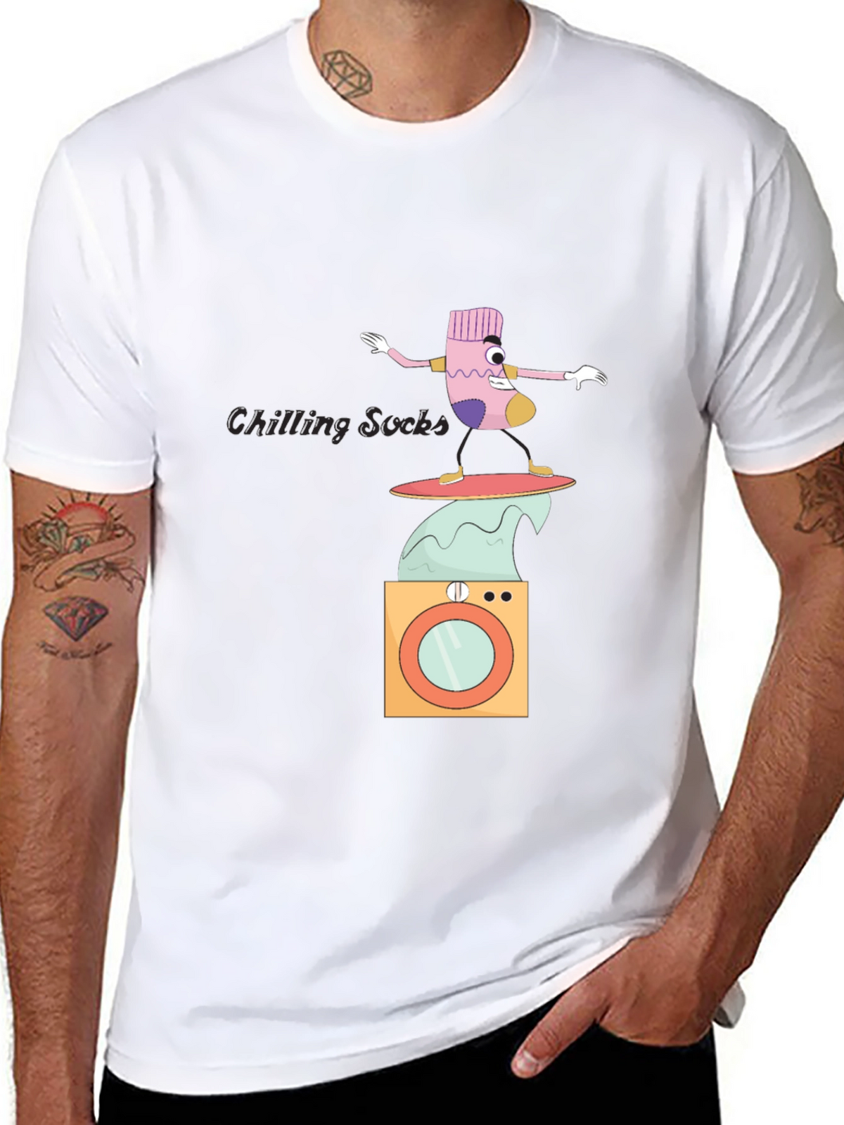 Surfing Sock Graphic Tee