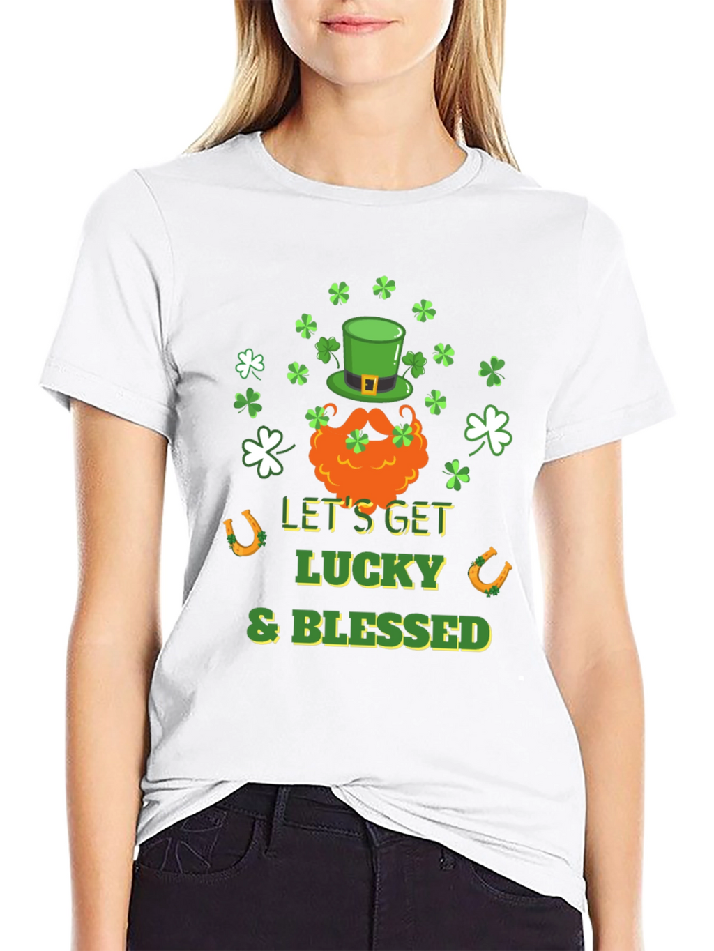 Lucky & Blessed St. Patricks Day Graphic Tee
