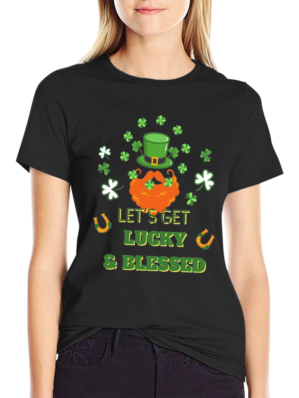 Lucky & Blessed St. Patricks Day Graphic Tee