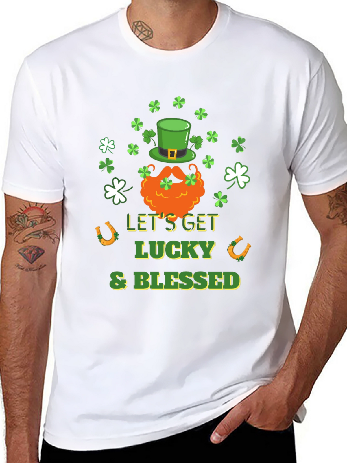 Lucky & Blessed St. Patricks Day Graphic Tee