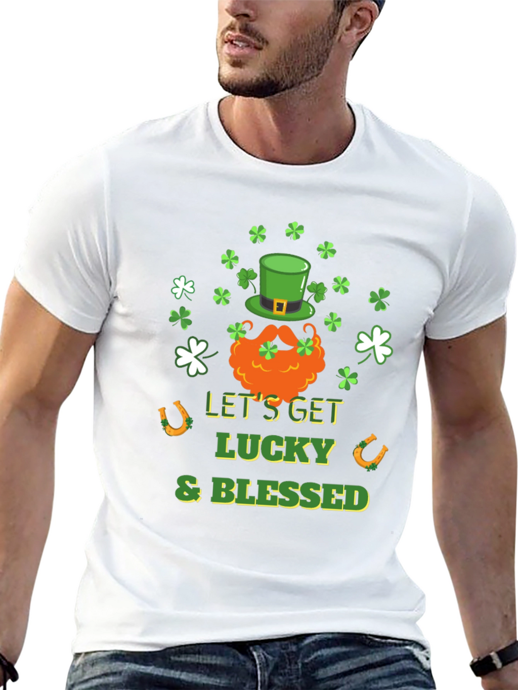Lucky & Blessed St. Patricks Day Graphic Tee