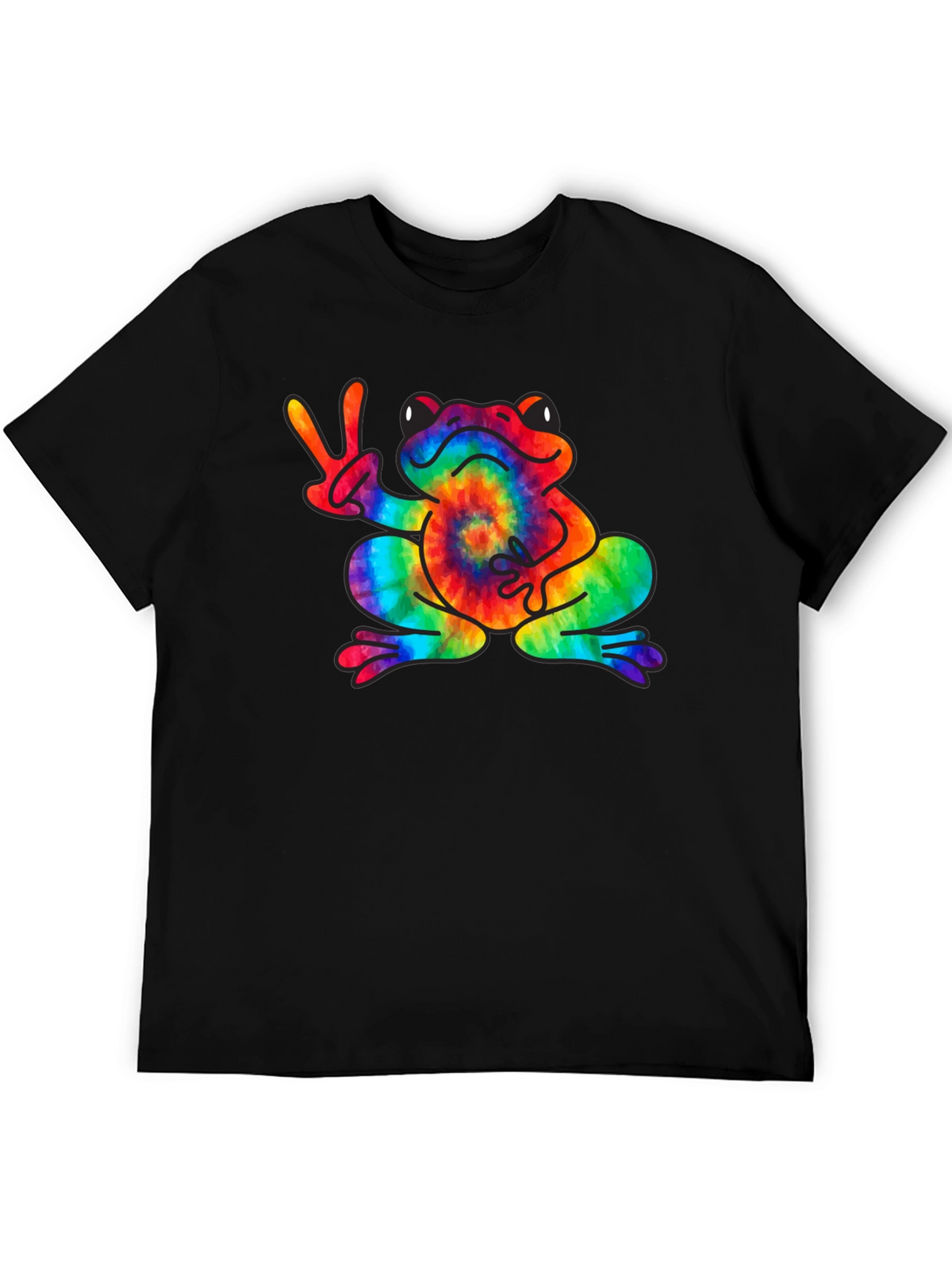 Tie-Dye Frog Peace Sign T-Shirt