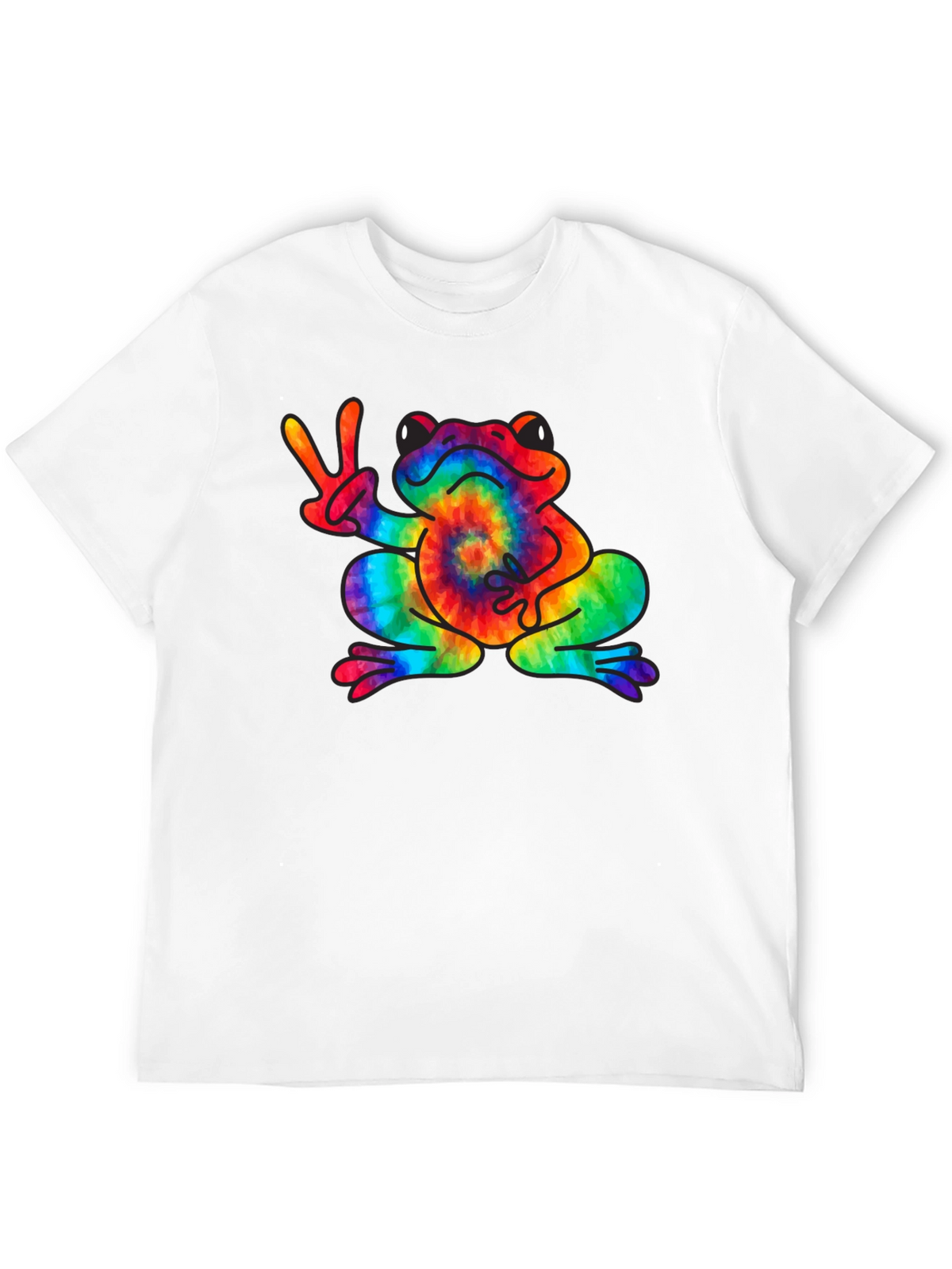 Tie-Dye Frog Peace Sign T-Shirt