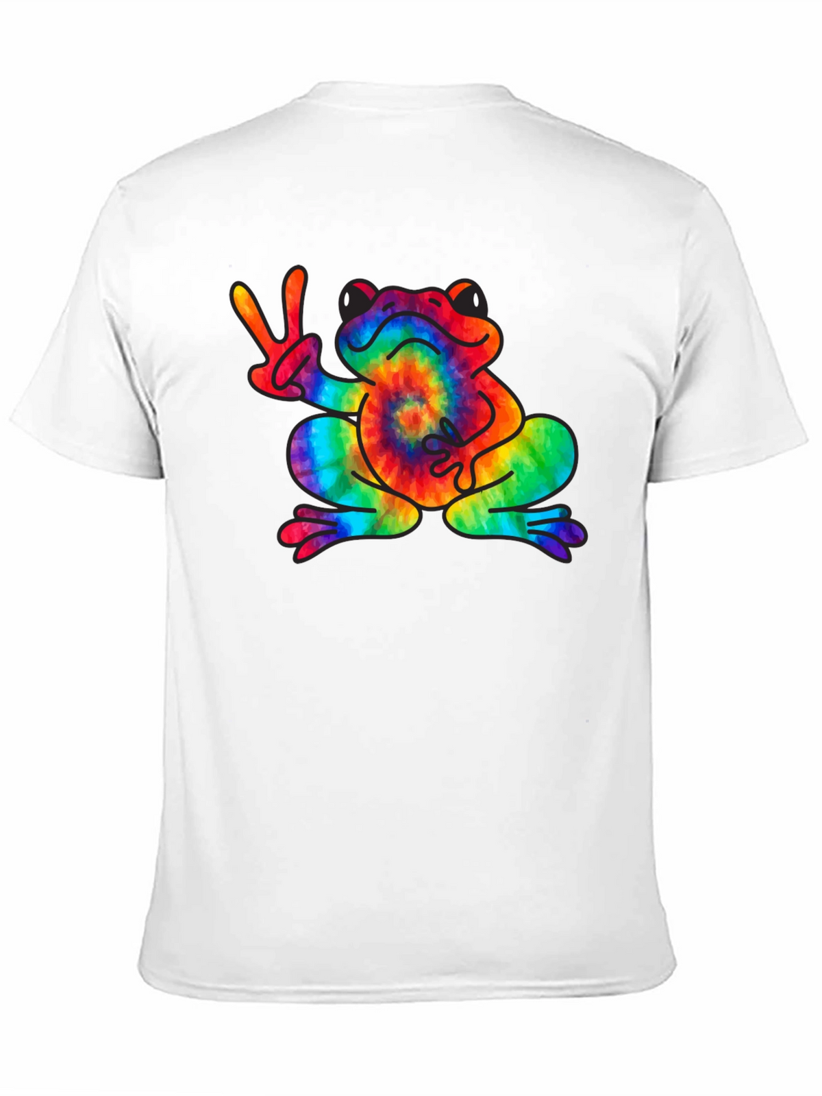Tie-Dye Frog Peace Sign T-Shirt