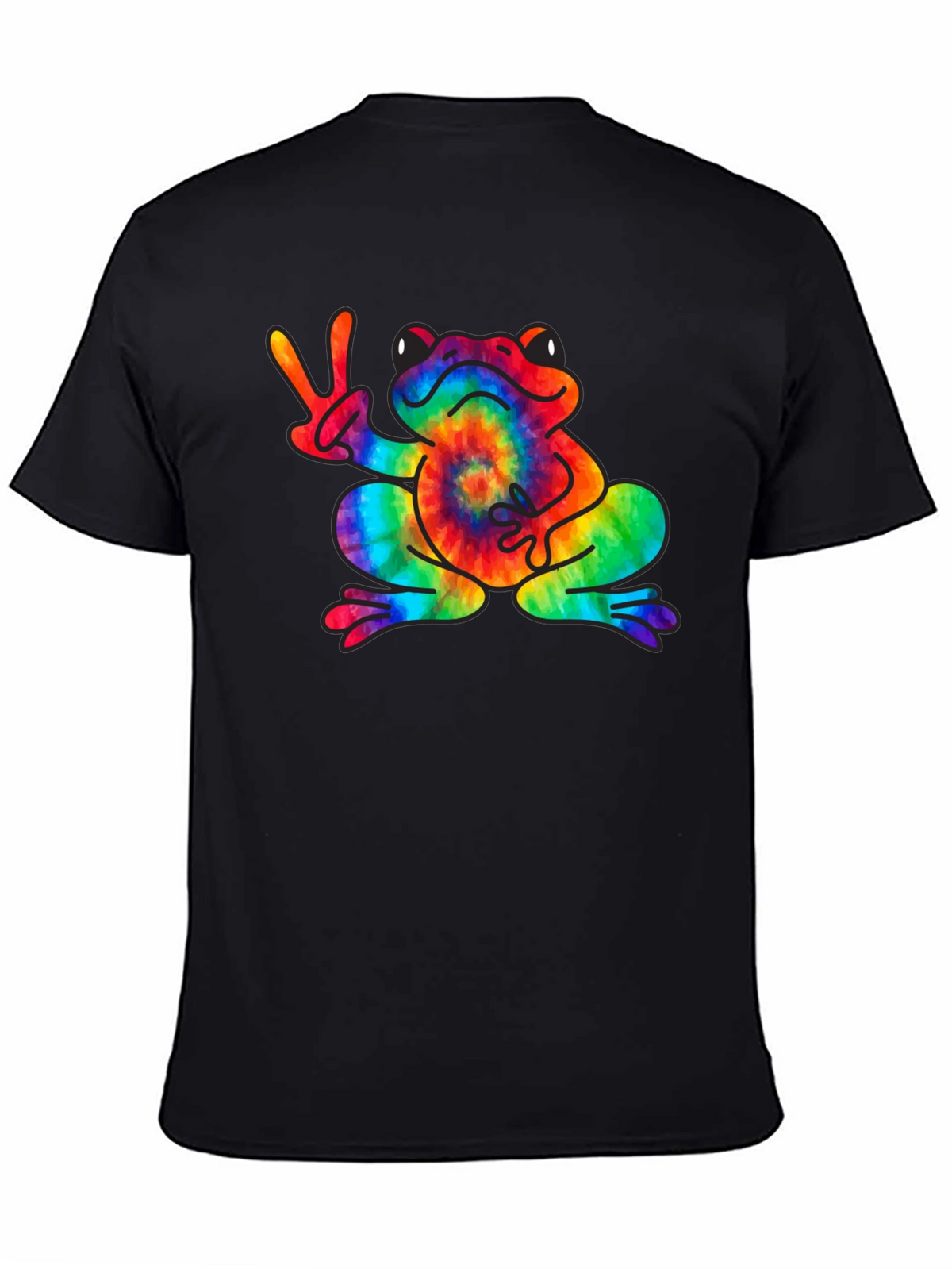 Tie-Dye Frog Peace Sign T-Shirt