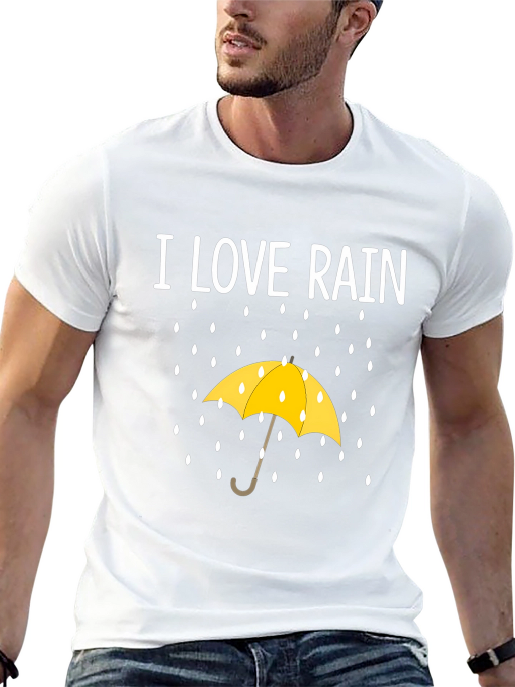 I Love Rain T-Shirt - Weather Umbrella Graphic Tee