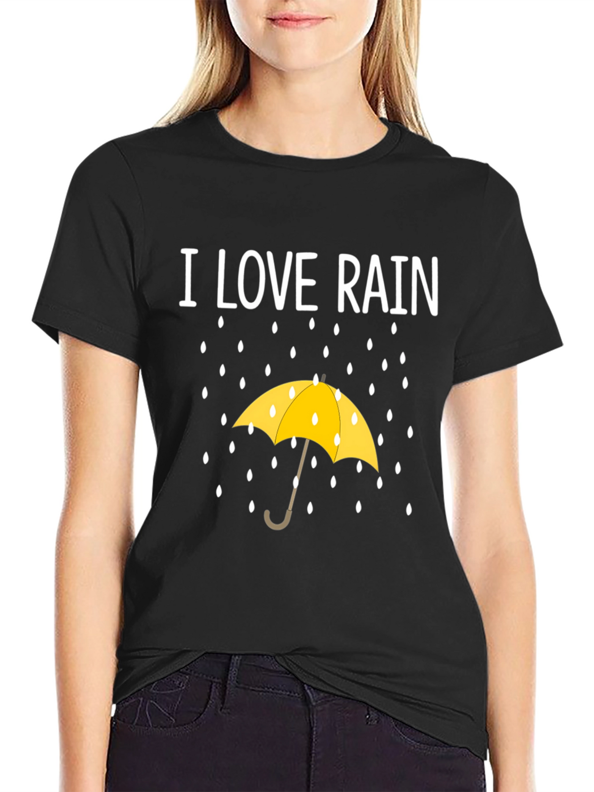 I Love Rain T-Shirt - Weather Umbrella Graphic Tee