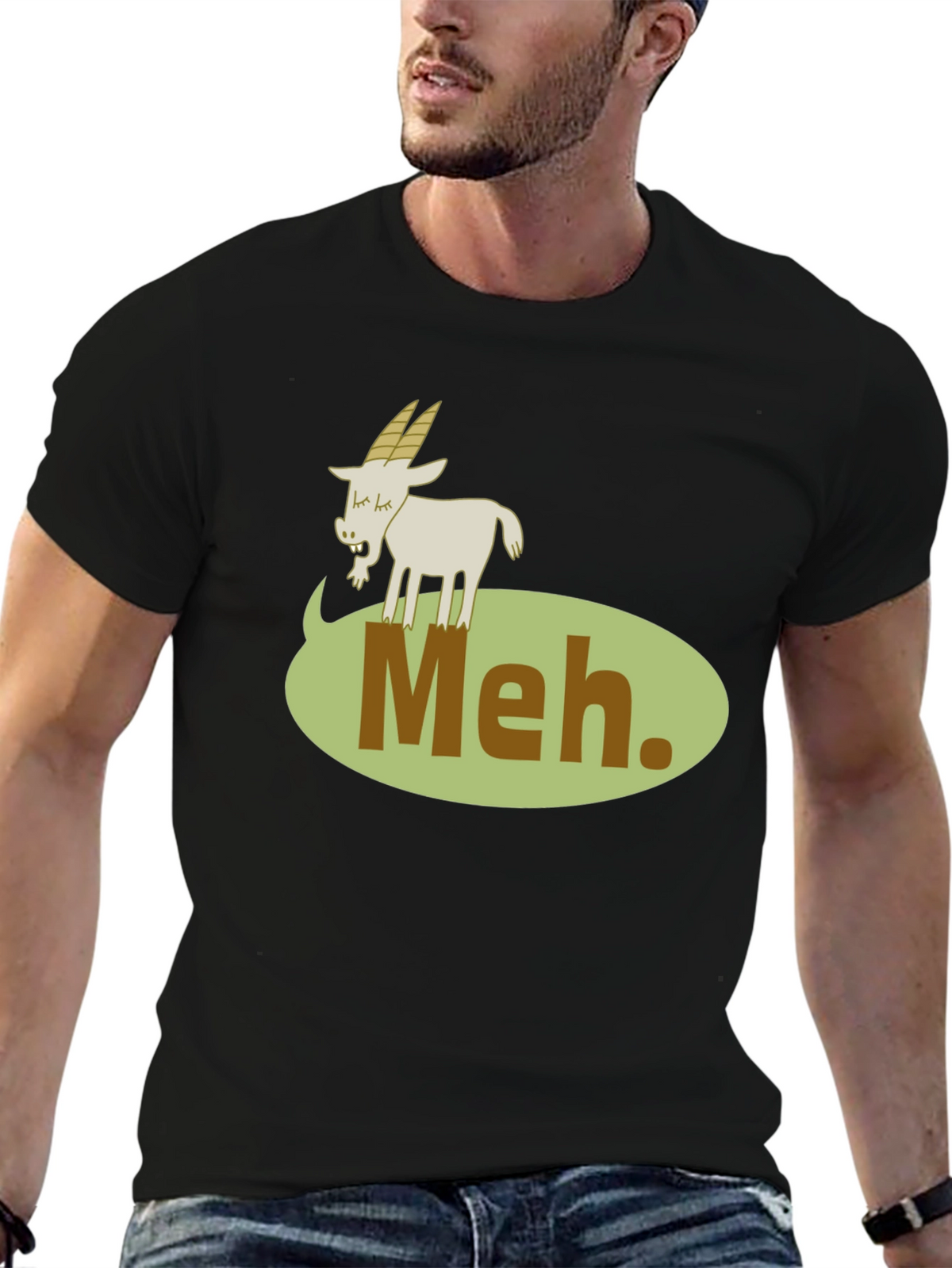 Meh. Goat Graphic T-Shirt - Casual Comfort
