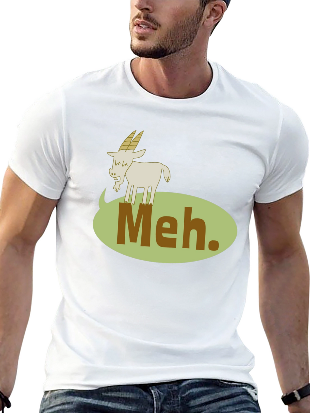 Meh. Goat Graphic T-Shirt - Casual Comfort