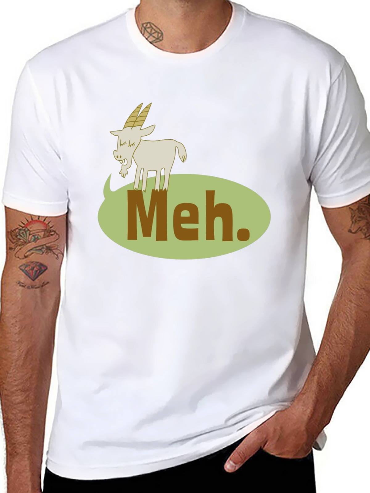 Meh. Goat Graphic T-Shirt - Casual Comfort